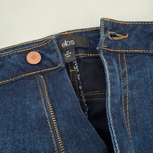 ELLOS Bootcut Jeans Size 24 NEW Plus Curvy Dark Wash Denim Cotton Stretch NWOT Blue