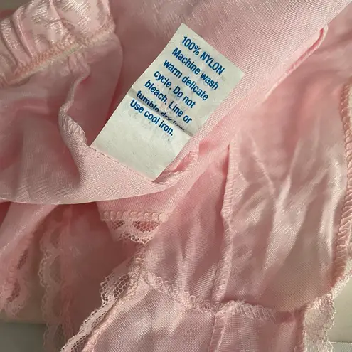 Frederick's of Hollywood Vintage 90s Pink Satin Short Robe Tap Pants Set womens M