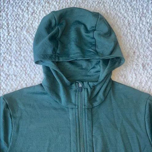 Icebreaker Merino 260 Quantum Long Sleeve Zip Hoodie Sage Green Medium