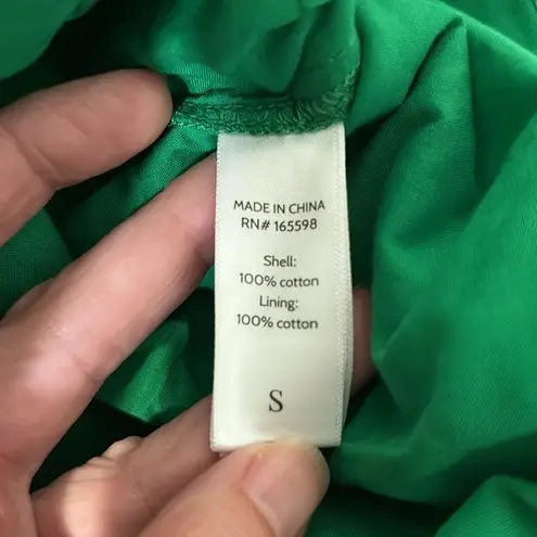 ANDIE The Navarino Dress Button Front Eyelet Emerald Green size XL NWT