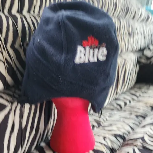 Labatt Blue Real Hockey Fleece Winter Hat Navy