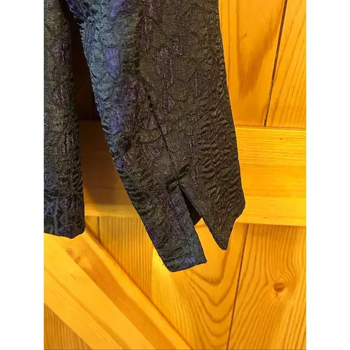 Laura Ashley Women’s Button Up Lined Blazer Purple Black NWT Size Small (5403)