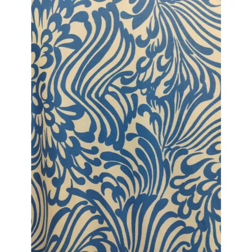 Chico's  Size Small (0) Blue & White Lined Swirl Abstract Boat Neck Shift Dress