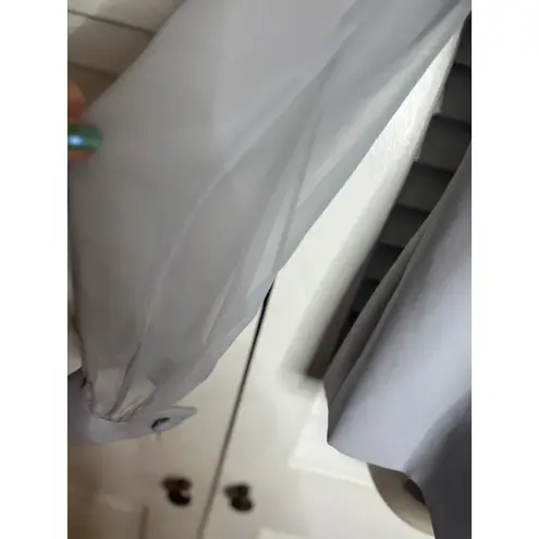 JR Nites by Caliendo Petites Beaded Sheer Sleeve Top Evening Size 12P NWT Gray