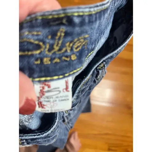 Silver Jeans Women Western Glove Works Aiko Bootcut Blue Denim Jeans 27x33
