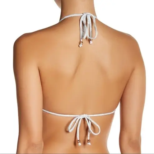 Eberjay NWT Eberjey Mia Bikini Swimsuit Top in Grey Surf Size Large