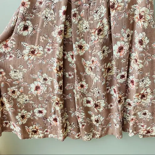 Gypsies & Moondust Floral Blush Pink Tank Top Pink Sz Medium