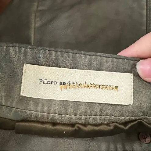 Anthropologie Pilcro quilted vegan breather mini shorts in bronze hue size 25 Tan