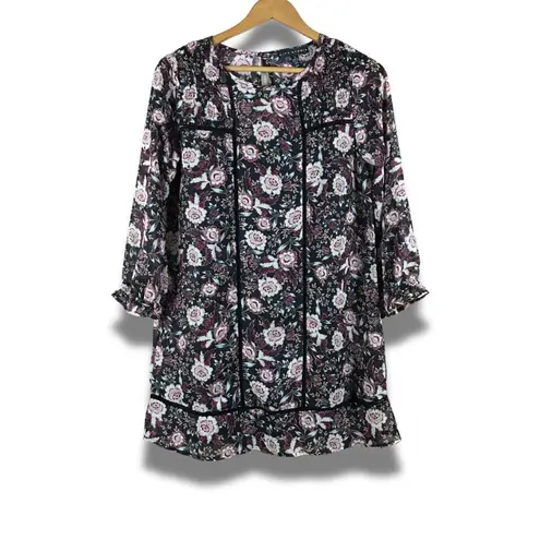 CITY STUDIO Floral Chiffon Mini Dress NWT SMALL