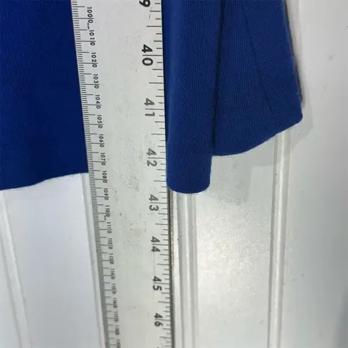 Lafayette 148 New York 100 Virgin Wool Dress 4 Royal Blue Midi 3/4 Sleeve Career