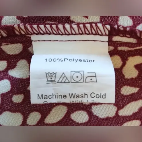 Long Sleeve Red /white Tie Detail Women's Dress Size XL