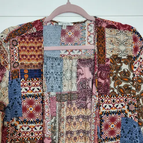 JODIFL  Patchwork Kimono with Tassles, Women's.‎ Size: S