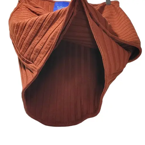 NWT Simon Miller Adio Rib Knit Mini Skirt in Coconut Shell Size L