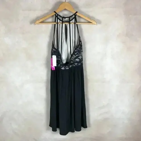 Juniors' Glitter Lace Black Mini Party Dress NWT 1/2 Size undefined