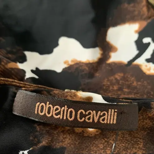 Roberto Cavalli  abstract strappy dress