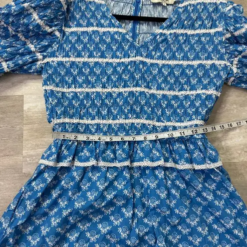 Sea New York Annika Smocked Dress Blue Size M