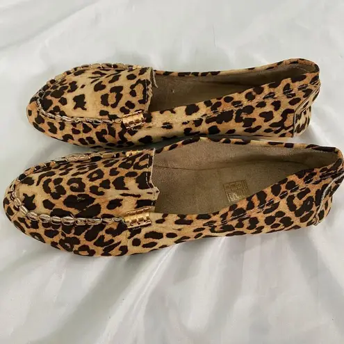 Y2K Leopard Animal Cheetah Print Brown Tan Slip On Loafers EU 42 US 11.5