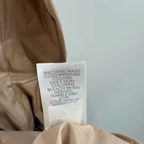 J. Jill Down Vest Size Large Quilted & Smocked Puffer Winter Fall Lightweight Tan