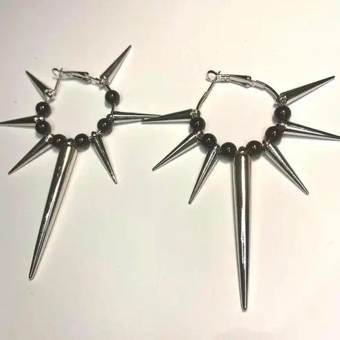 1 Pair Exaggerated Punk Gothic Hoop Earrings