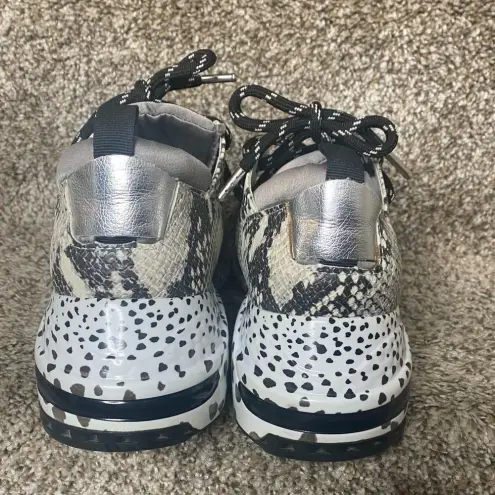 Steve Madden STEVE‎ MADDEN Cliff Snakeskin Platform Sneaker Size 10