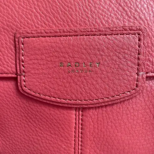 Radley London Pebble Leather Shoulder Bag Burnham Beeches Coral Pink