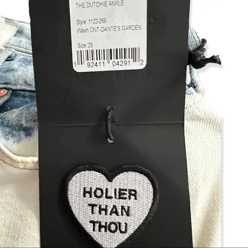 NWT MOTHER Superior Dutchie Ankle in Dante's Garden White Size 25