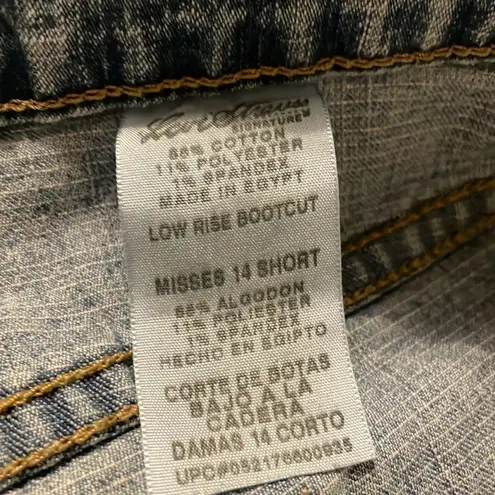 Levi Strauss Sketch Low Rise Bootcut Light Wash Denim Jeans 14 Short Blue