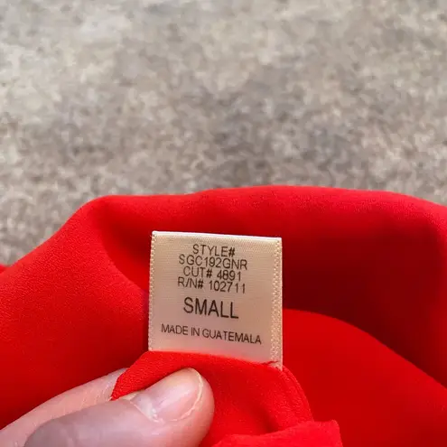 Harlowe $ Graham Harlowe and Graham Red A-Line Mini Skirt