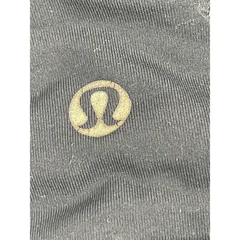 Lululemon Energy Black Sleeveless Cross Back Activewear Sports Bra Tank Top S/M