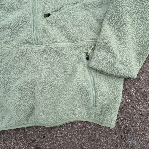 Vtg Marmot Mountain Works Womens M Green Pile Fleece Half Zip Pullover Jacket Size undefined