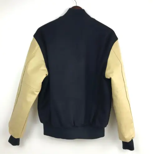 Holloway Unisex Letterman Virgin Wool Varsity Jacket Size S Vinyl Sleeves