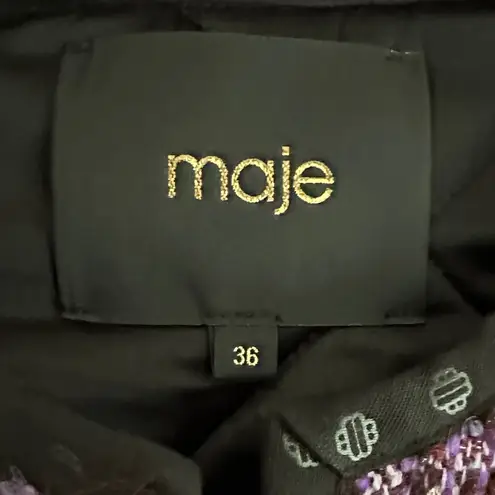 Maje Purple Tweed Suit Jacket