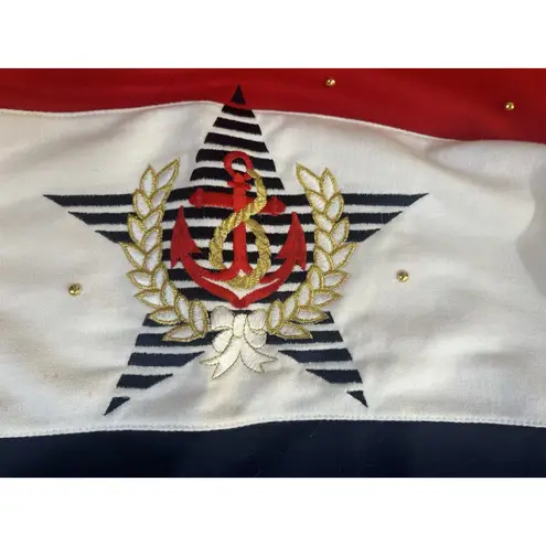 Alfred Dunner Vtg Women's Sweatshirt Nautical Medium Pullover Embroidery Anchor