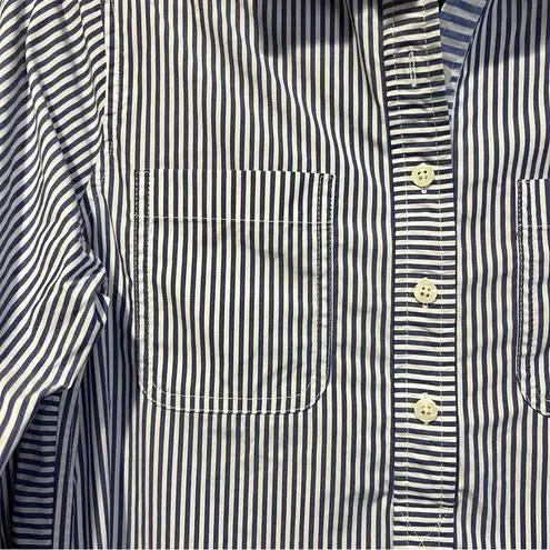 Vineyard Vines  Blue Striped Margo Cotton pullover Shirt dress size 4