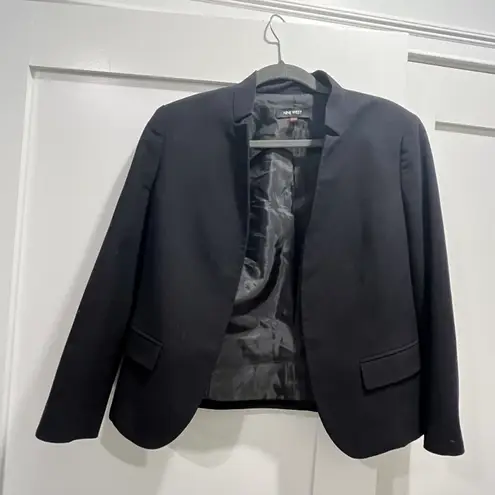 Nine West Black Blazer Jacket with Notched Collar - Size 8