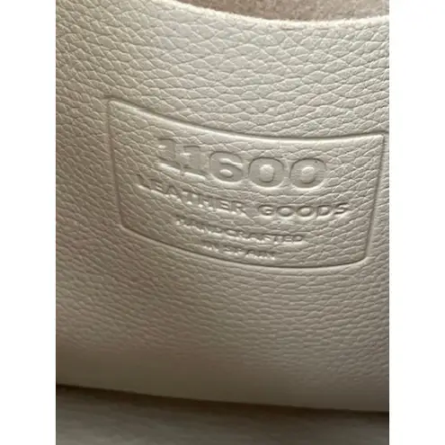 CALMA 1600 Leather Pebbled White Crossbody Bag – Minimalist Soft Leather