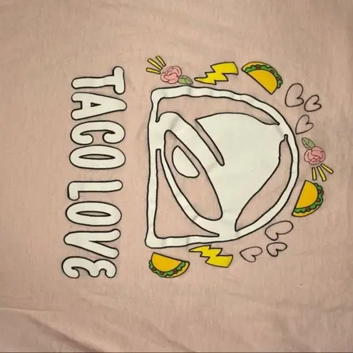 Taco love Taco Bell short sleeve t shirt casual size medium cotton casual Pink