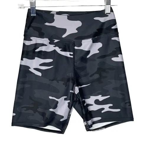 Gear Bunch Shorts Womens XS Black Gray Camo Bike Shorts Gym Training Athleisure