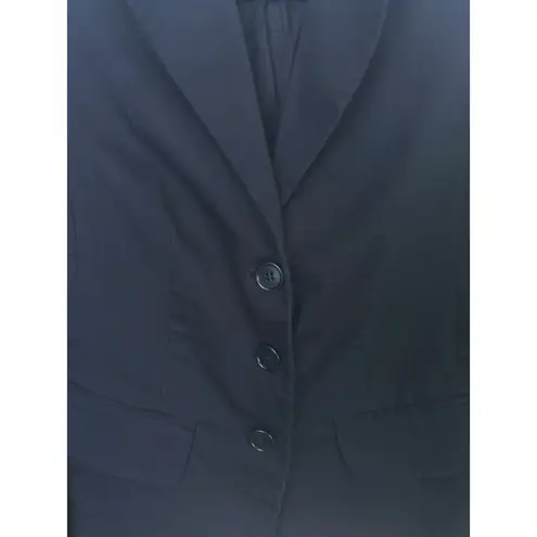 United Colors Of Benetton Benetton Black Wool 3-Button Blazer Jacket Large Corpcore Career Workwear