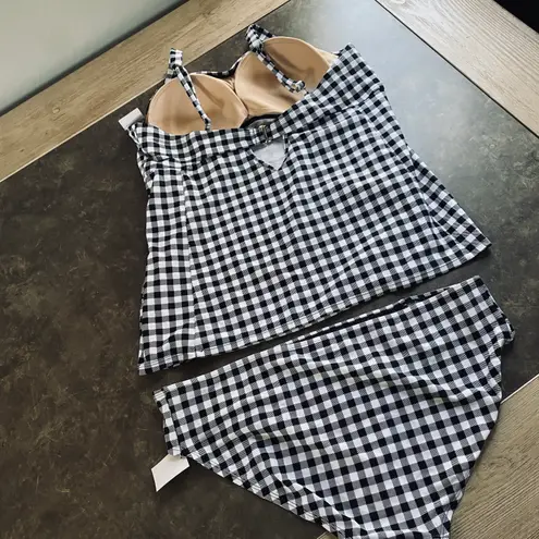 Motherhood Maternity Beach Bump 2 Piece Tankini Swimsuit UPF 50+ |