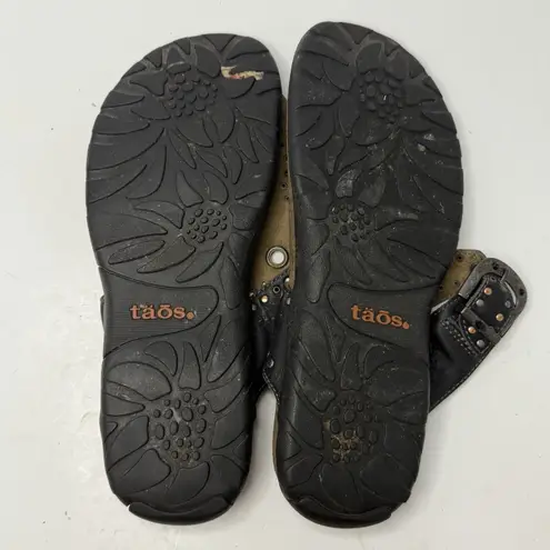 Taos Siren Embellished Leather Buckle Casual Comfort Sandals Womens Size 8 Brown