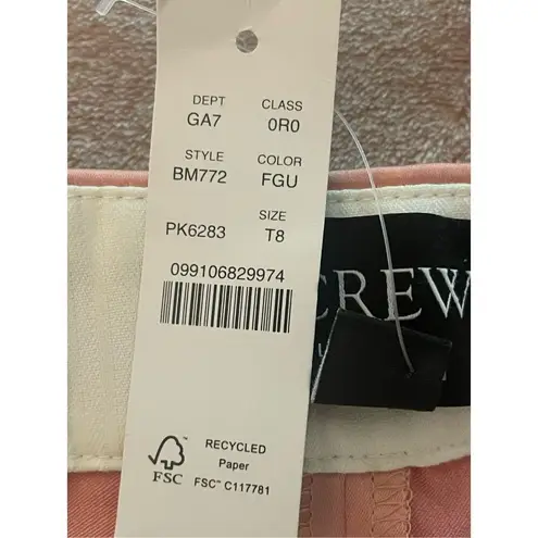 NWT JCrew Kate Straight Leg Satin Dress Pants Peach Pink 8T Size undefined