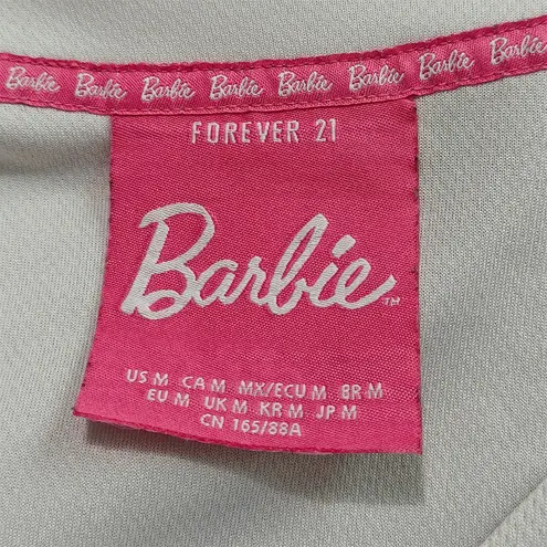 Barbie x Forever 21 White Pink Baseball Jersey Womens Size Medium
