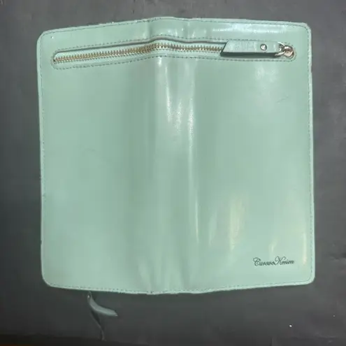 Curewe Kerien Large Bifold Blue Quiet Luxury Minimalist Zipper Clutch Wallet