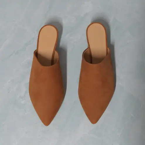 Jenni Kayne Oiled Leather Kitten Heel Mule in Walnut – Size 37 (US 7) – NWOT