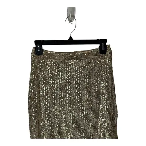 Club L London Skirt Women 4 Light Gold Sequins Doing it For the Glam Maxi NWT Gold