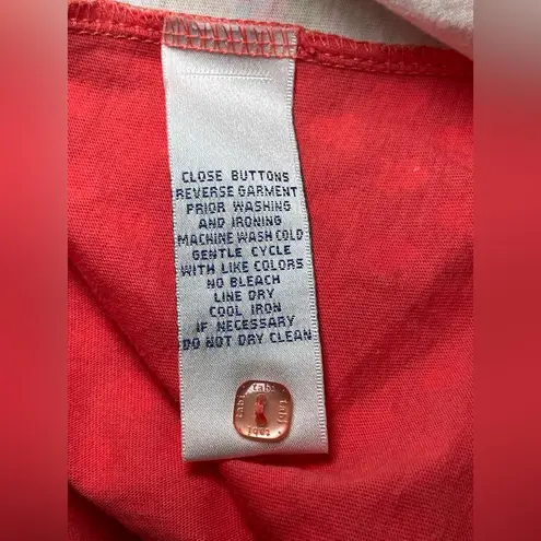 Tabi Womens Tropical Button Front Long Sleeve Shirt Large Vacation Beach Novelty