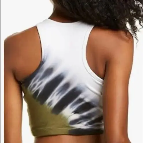 Electric & Rose White Cropped Sports Bra Top Size M