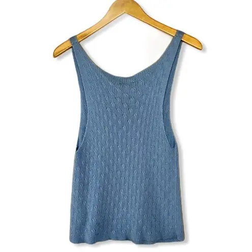 American Apparel  Cable Knit Breezy Blue Tank Top