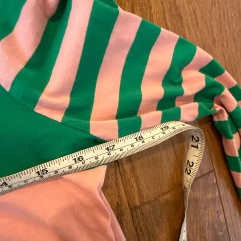 Boden Bea pink and green striped long sleeve crewneck 2